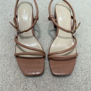 Nine West Brown Strappy Heels
